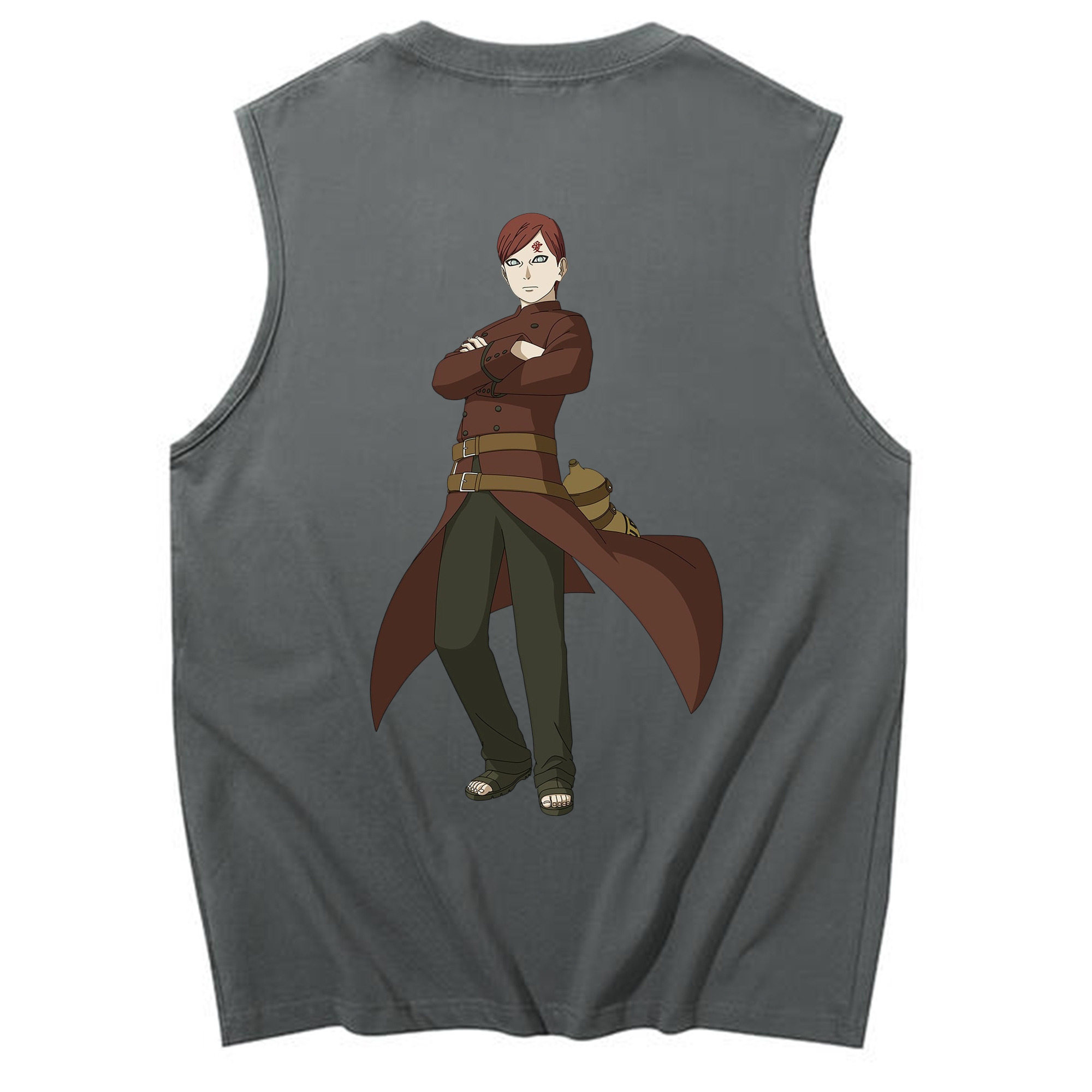 （画像用） NARUTO -ナルト- ガアラ Gaara コットン100％タンクトップ（背面プリント）